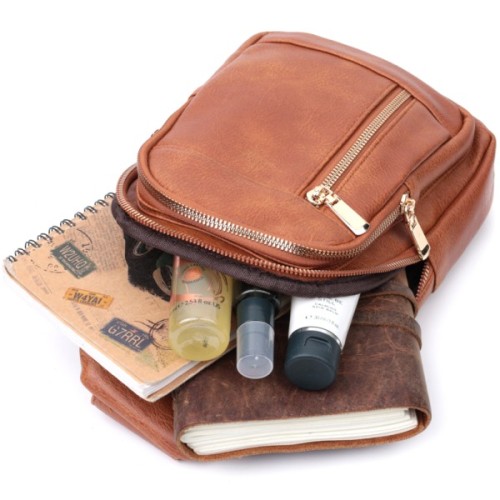 Сумка Vintage Жіноча слінг з екошкіри Руда (22749)