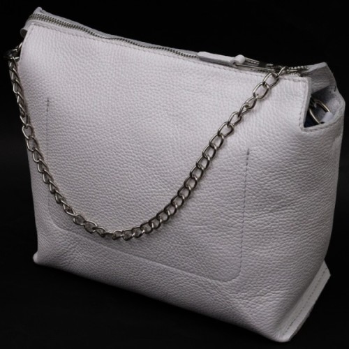 Сумка Grande Pelle З натуральної шкіри Біла (11654)