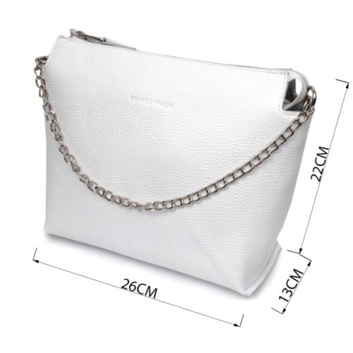 Сумка Grande Pelle З натуральної шкіри Біла (11654)