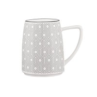 Чашка Ardesto Lamberto, 360мл, порцеляна, біло-сірий (AR3051)