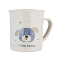 Набір дитячого посуду Canpol babies CUTE ANIMALS кружка пластикова, блакитна (4/413_blu2)