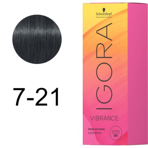 Фарба для волосся Schwarzkopf Professional Igora Vibrance 7-21 - Середньо-русявий попелястий (7702045123685)