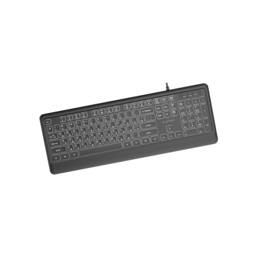 Клавіатура Gembird Slim Multimedia White Backlight USB Black (KB-UML-04-CYRL)