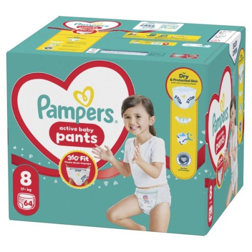 Підгузки Pampers Active Baby Pants Розмір 8 (17+ кг) 64 шт (8006530304627)