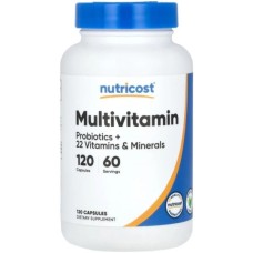 Вітамінно-мінеральний комплекс Nutricost Мультивітаміни з пробіотиками, Multivitamin, Probiotics + 22 Vitamins & M (NCS67942) Вітамінно-мінеральний комплекс Nutricost Мультивітаміни з пробіотиками, Multivitamin, Probiotics + 22 Vitamins & M (NCS67942)