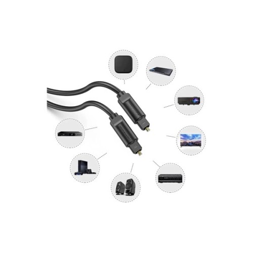 Кабель мультимедійний Optical Toslink 3.0m black Vention (BAEBI)