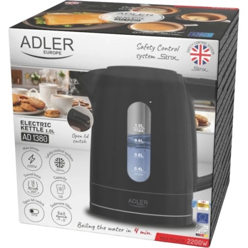 Електрочайник Adler AD 1380 black
