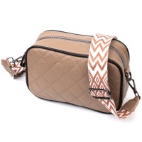 Сумка Vintage Шкіряна жіноча через плече на одне відділення Бежева (22386)