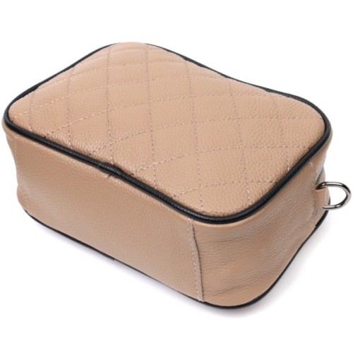 Сумка Vintage Шкіряна жіноча через плече на одне відділення Бежева (22386)