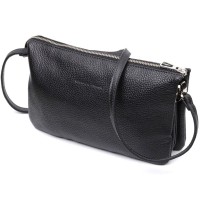 Сумка Grande Pelle З натуральної зернистої шкіри Чорна (11697)