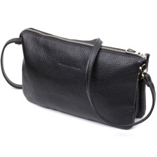 Сумка Grande Pelle З натуральної зернистої шкіри Чорна (11697)