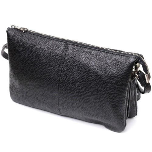 Сумка Grande Pelle З натуральної зернистої шкіри Чорна (11697)