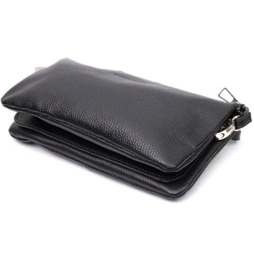 Сумка Grande Pelle З натуральної зернистої шкіри Чорна (11697)