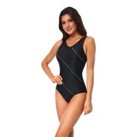 Купальник Aqua Speed Sophie 441-01 чорний, зелений 54 (5908217624765)