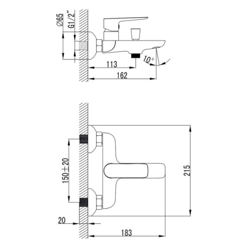 Змішувач Corso CH-1C147C (9620200)