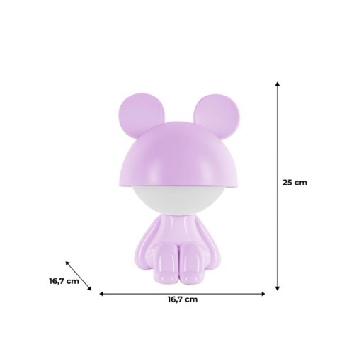 Нічник Kite Світильник LED з акумулятором Cute Mouse, фіолетовий (K25-316-2-5)