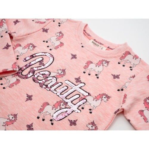 Плаття дитяче Breeze з єдинорогами (17743-134G-peach)