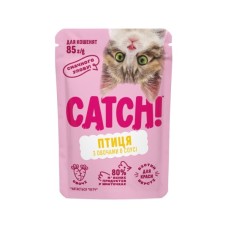 Вологий корм для кішок Catch! для кошенят з птицею та овочами в соусі 24х85 г (2700000066966)