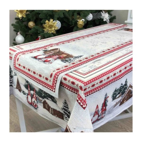Доріжка на стіл Прованс гобеленова новорiчна Snowfall 100х35 см (4823093433366)