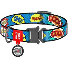 Нашийник для тварин WAUDOG Nylon "ВАУ" металічна пряжка-фастекс XL (5113)