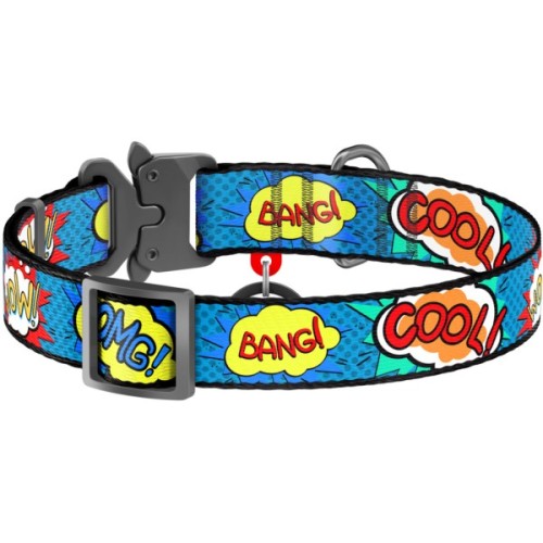 Нашийник для тварин WAUDOG Nylon "ВАУ" металічна пряжка-фастекс XL (5113)