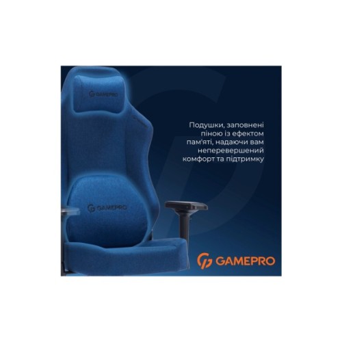 Крісло ігрове GamePro FGC750DB Size L Fabric Dark Blue (FGC750DB)