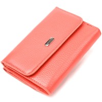 Гаманець Canpellini З натуральної шкіри флотар Кораловий (21595)