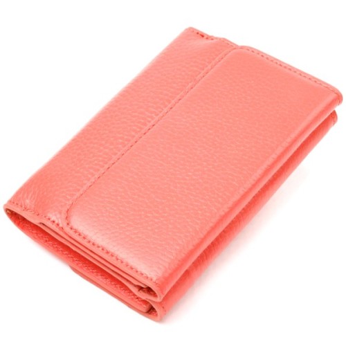 Гаманець Canpellini З натуральної шкіри флотар Кораловий (21595)
