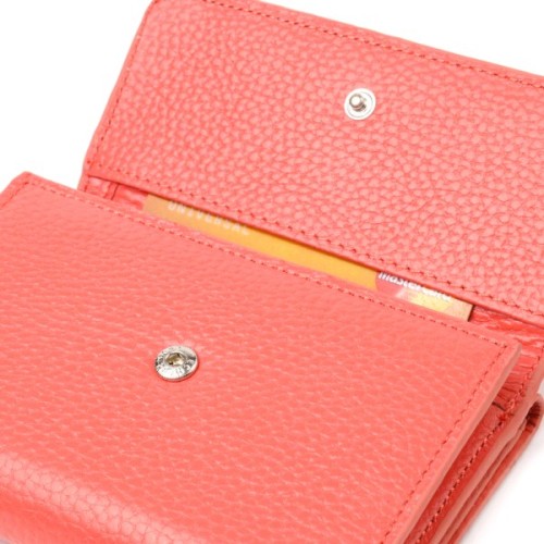 Гаманець Canpellini З натуральної шкіри флотар Кораловий (21595)