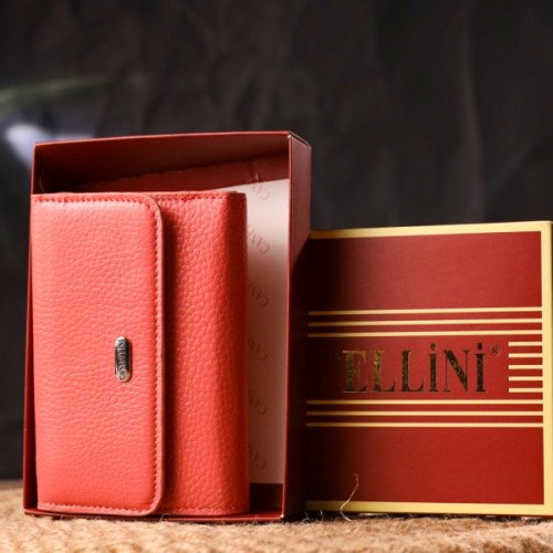 Гаманець Canpellini З натуральної шкіри флотар Кораловий (21595)