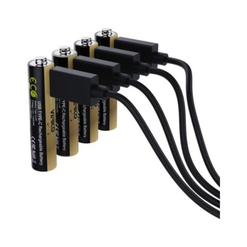 Акумулятор Verico AAA USB Type-C 750mAh/1125mWh-1.5V Li-ion 4шт./уп. (Loop Energy PRO) (1UDBT-A7WEAC-NN)