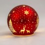 Прикраса декоративна Chomik світильник Куля, скляний, LED 12x11см, червоний (5900779881853)