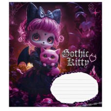 Зошит Школярик Gothic cats 12 аркушів клітинка (012-3531K)
