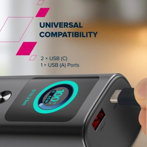 Батарея універсальна Canyon 20000mAh OnPower 265 PD/100W (CNS-CPB265DG)