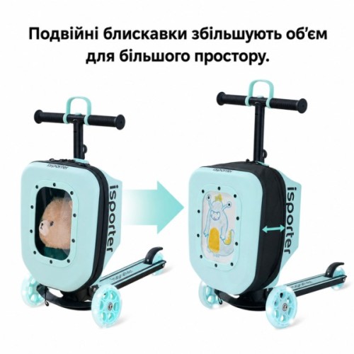 Самокат iSporter Travel 2в1 з валізою м'ятний (K3_Mint)