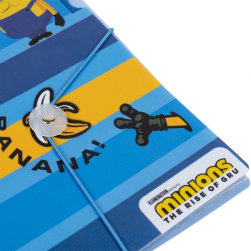 Папка на резинках Yes A4 з трьома роздільниками Minions (492100)