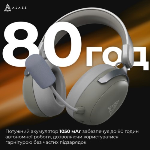 Навушники Ajazz AHM08 MAX 3-Mode Grey (AHM08-MAX-GW)