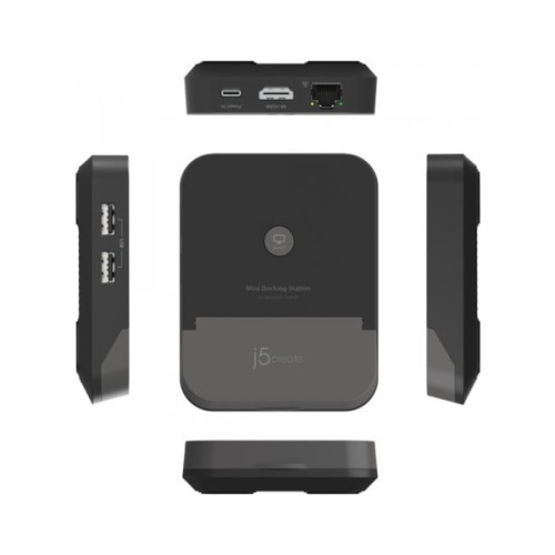 Порт-реплікатор J5create Dock-Station Nintendo Switch (HDMI/PD/USB-A/USB-C/LAN) (JCD620-N)