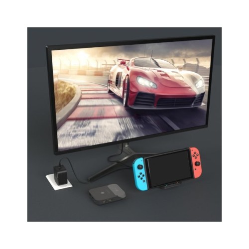 Порт-реплікатор J5create Dock-Station Nintendo Switch (HDMI/PD/USB-A/USB-C/LAN) (JCD620-N)