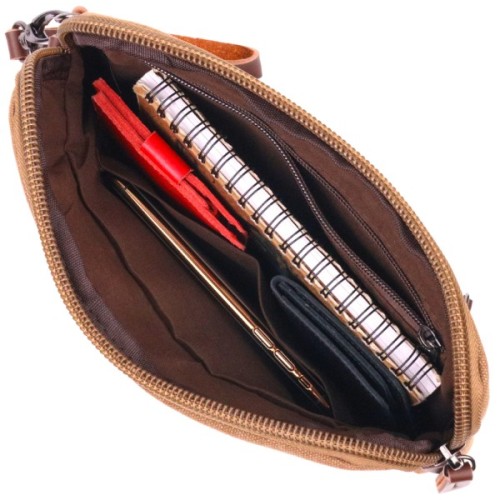 Сумка Vintage Чоловіча з текстилю Коричнева (21260)