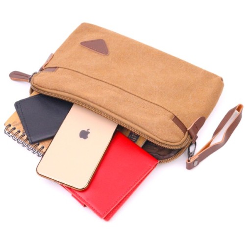 Сумка Vintage Чоловіча з текстилю Коричнева (21260)