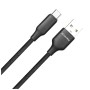 Дата кабель USB 2.0 AM to USB-C 1.0m 3A TPE embossed black ColorWay (CW-CBUC101-BK)