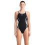 Купальник Arena Pro_File Swimsuit Solid 008055-510 чорний, білий 42 (3468337414339)