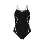 Купальник Arena Pro_File Swimsuit Solid 008055-510 чорний, білий 42 (3468337414339)