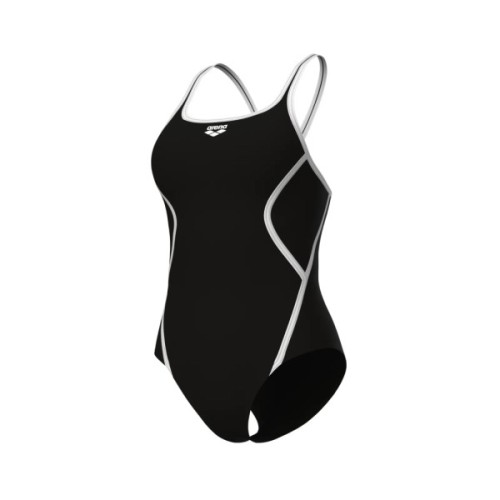 Купальник Arena Pro_File Swimsuit Solid 008055-510 чорний, білий 42 (3468337414339)