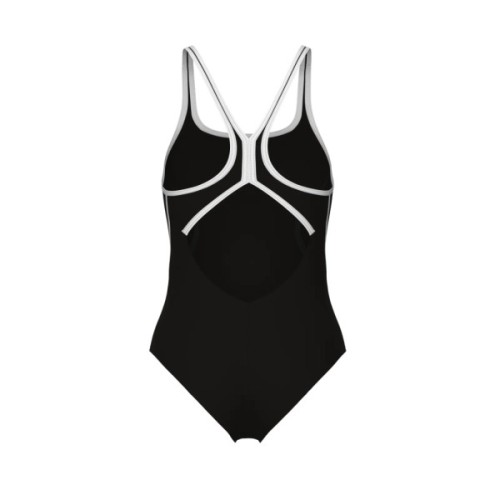 Купальник Arena Pro_File Swimsuit Solid 008055-510 чорний, білий 42 (3468337414339)