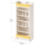 Дитячий стелаж Mealux Brooks White / Yellow (KD-E041 White/Yellow)
