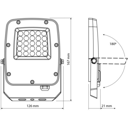 Прожектор Videx F5 20W 3000-5000-6500K 230V White (VL-F5-020CW)