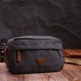 Сумка Vintage Для чоловіків на два відділення з текстилю Чорна (22233)
