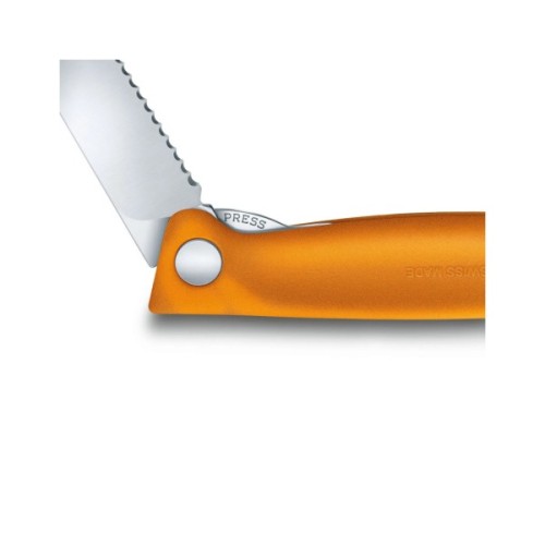 Кухонний ніж Victorinox SwissClassic Foldable Paring 11 см Serrated Orange (6.7836.F9B)